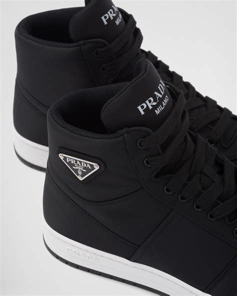 prada wheel re-nylon gabardine high-top sneakers|prada nylon gabardine shoes.